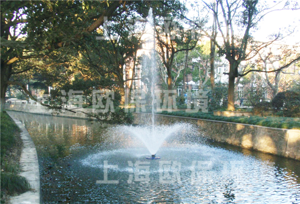 华东理工大学校园河道治理-浮水喷泉曝气机在校园河道治理中的应用 华东理工大学校园河道治理-浮水喷泉曝气机在校园河道治理中的应用