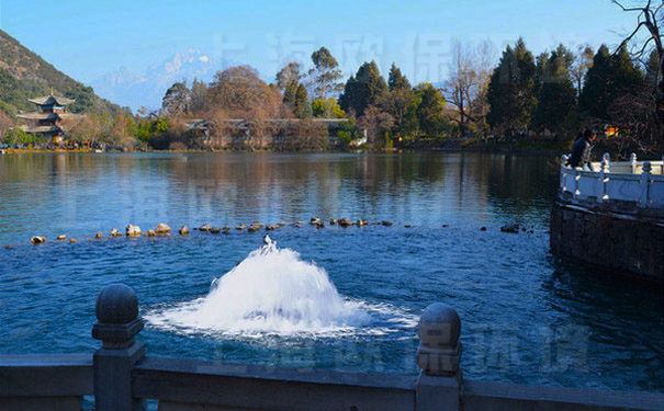 涌泉曝气机应用于古建筑景观水体 涌泉曝气机应用于古建筑景观水体