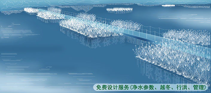 漂浮湿地在湖泊中应用蓝图设计 漂浮湿地在湖泊中应用蓝图设计